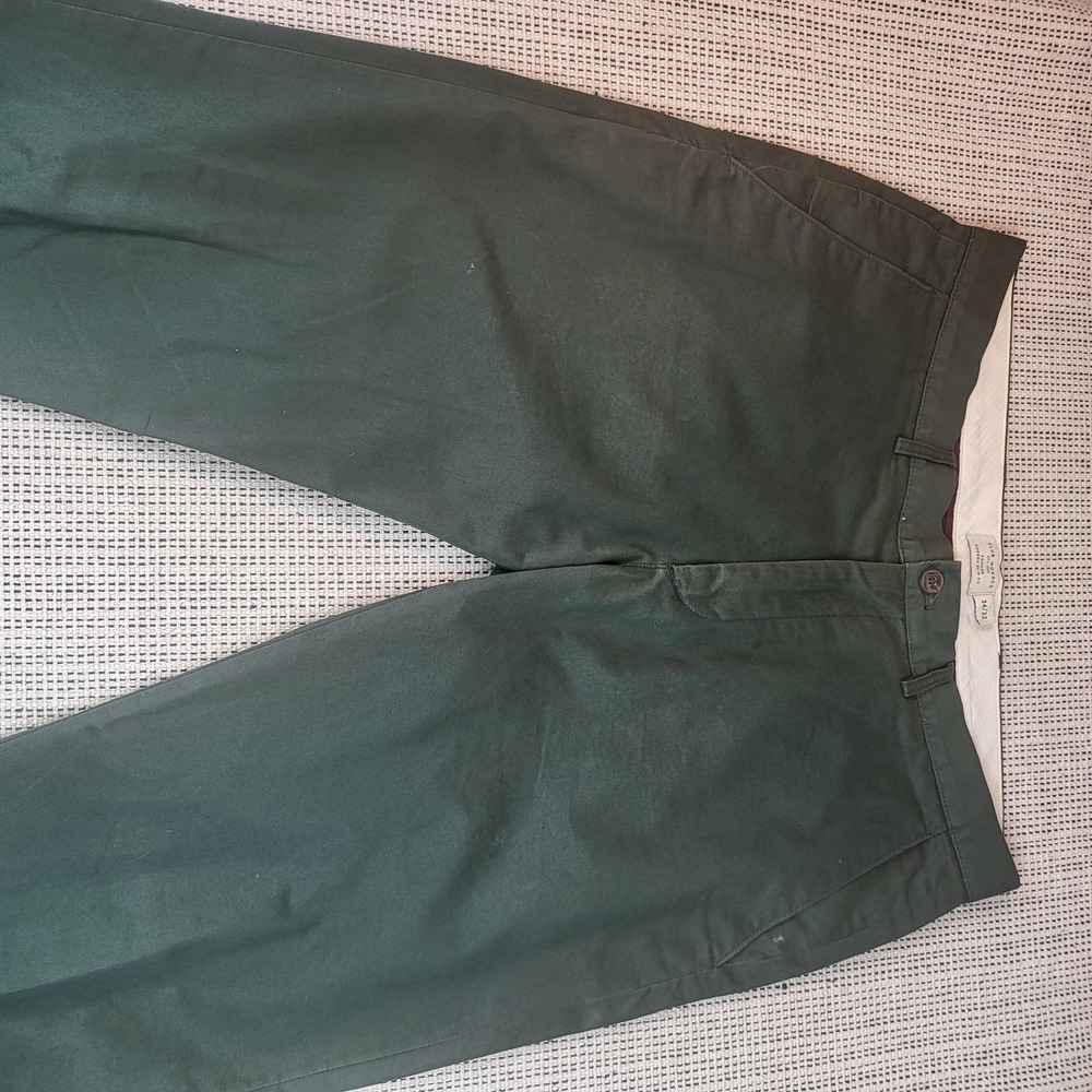 Club Monaco Connor Pants Mens 34x32 Green Modern Slim Fit Chino Casual‎
